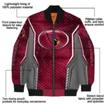 personalized arizona cardinals power plate red bomber jacket best selling