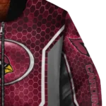 personalized arizona cardinals power plate red bomber jacket best selling