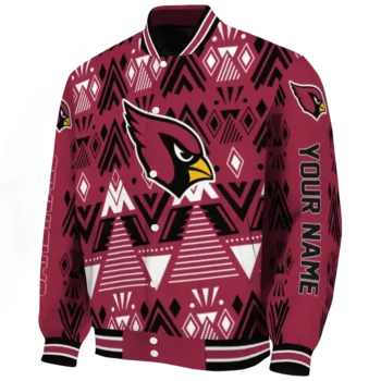 personalized arizona cardinals pyramid shapes red varsity jacket best selling.webp