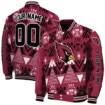 personalized arizona cardinals pyramid shapes red varsity jacket best selling.webp