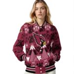 personalized arizona cardinals pyramid shapes red varsity jacket best selling.webp