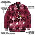 personalized arizona cardinals pyramid shapes red varsity jacket best selling.webp