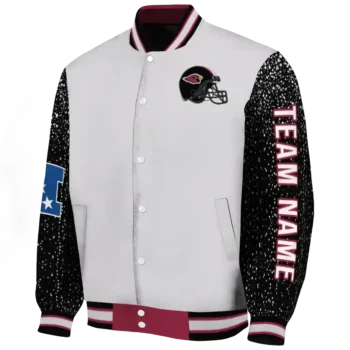 personalized arizona cardinals speckled arms red gray varsity jacket best selling.webp