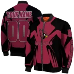 personalized arizona cardinals spider mark red black crocs bomber jacket best selling