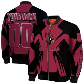 personalized arizona cardinals spider mark red black crocs bomber jacket fashion forward