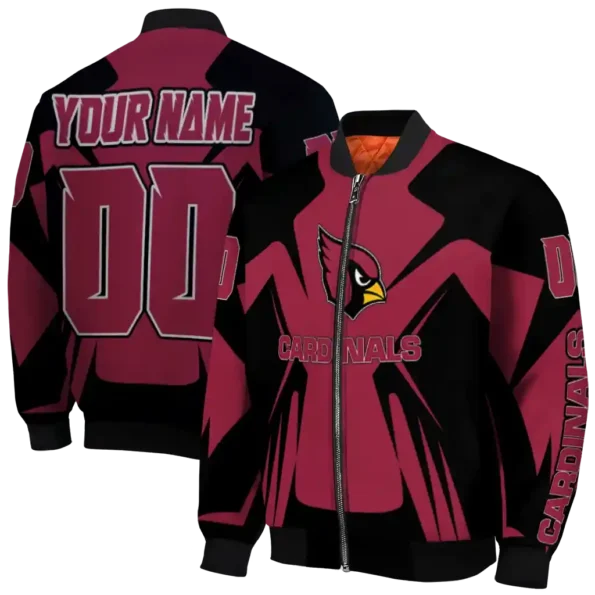 personalized arizona cardinals spider mark red black crocs bomber jacket fashion forward
