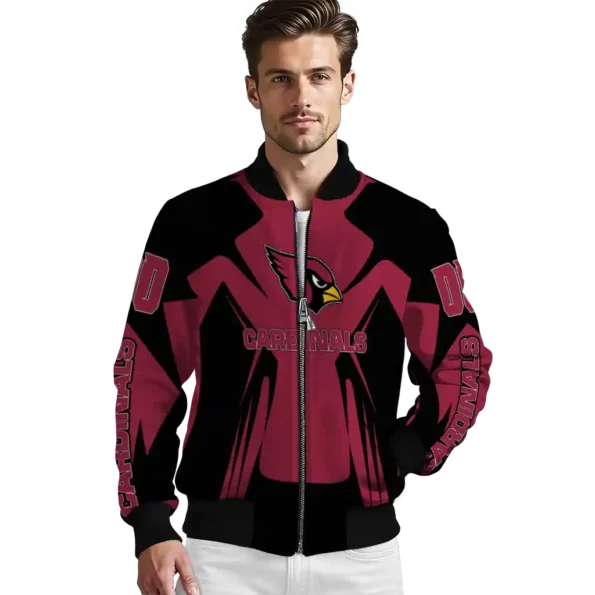 personalized arizona cardinals spider mark red black crocs bomber jacket high quality