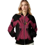 personalized arizona cardinals spider mark red black crocs bomber jacket best selling