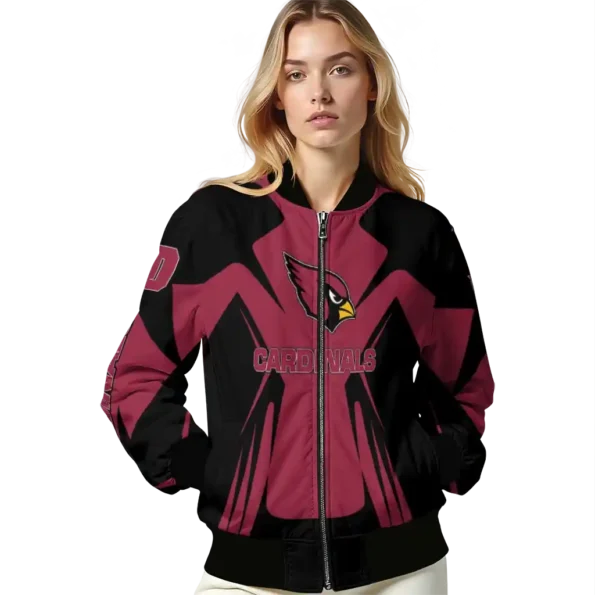 personalized arizona cardinals spider mark red black crocs bomber jacket latest model