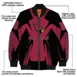 personalized arizona cardinals spider mark red black crocs bomber jacket best selling