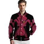 personalized arizona cardinals spider mark red black crocs varsity jacket best selling.webp