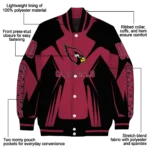 personalized arizona cardinals spider mark red black crocs varsity jacket best selling.webp