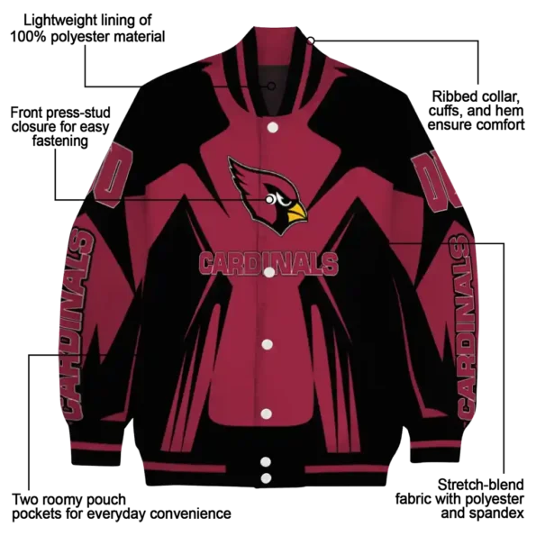 personalized arizona cardinals spider mark red black crocs varsity jacket new arrival.webp
