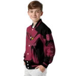 personalized arizona cardinals spider mark red black crocs varsity jacket best selling.webp