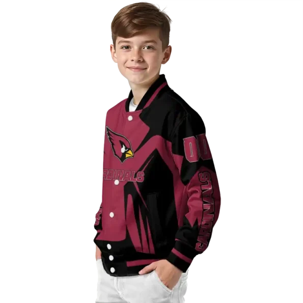 personalized arizona cardinals spider mark red black crocs varsity jacket trendy.webp