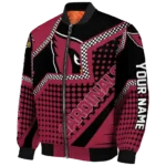 personalized arizona cardinals star burst red bomber jacket best selling