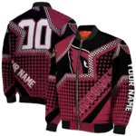 personalized arizona cardinals star burst red bomber jacket best selling
