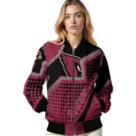 personalized arizona cardinals star burst red bomber jacket best selling