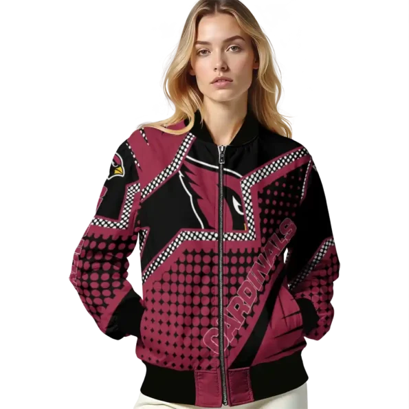 personalized arizona cardinals star burst red bomber jacket latest model