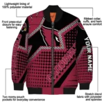 personalized arizona cardinals star burst red bomber jacket best selling