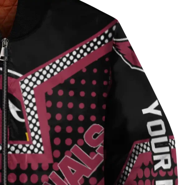 personalized arizona cardinals star burst red bomber jacket premium grade