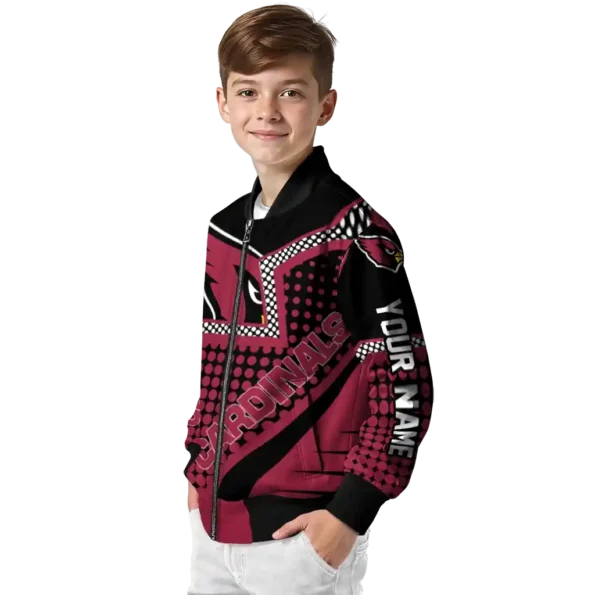 personalized arizona cardinals star burst red bomber jacket trendy