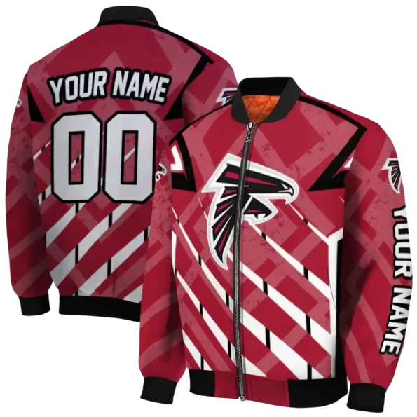 personalized atlanta falcons chevron angles red bomber jacket fashion forward