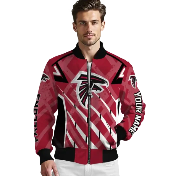 personalized atlanta falcons chevron angles red bomber jacket high quality