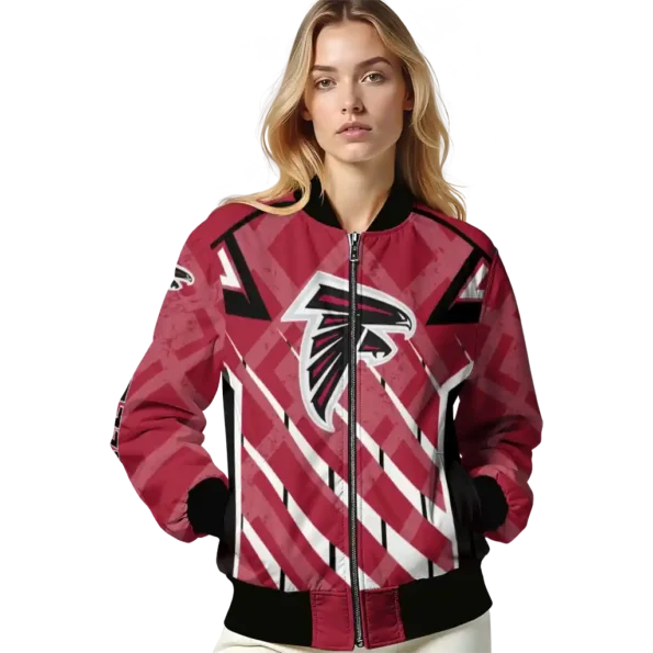 personalized atlanta falcons chevron angles red bomber jacket latest model