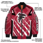 personalized atlanta falcons chevron angles red bomber jacket best selling