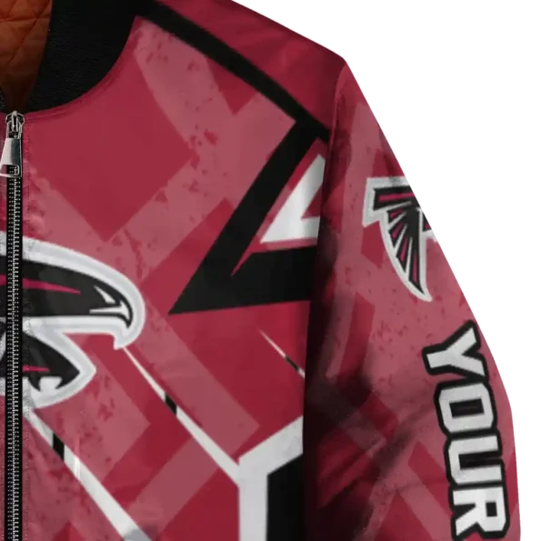 personalized atlanta falcons chevron angles red bomber jacket premium grade