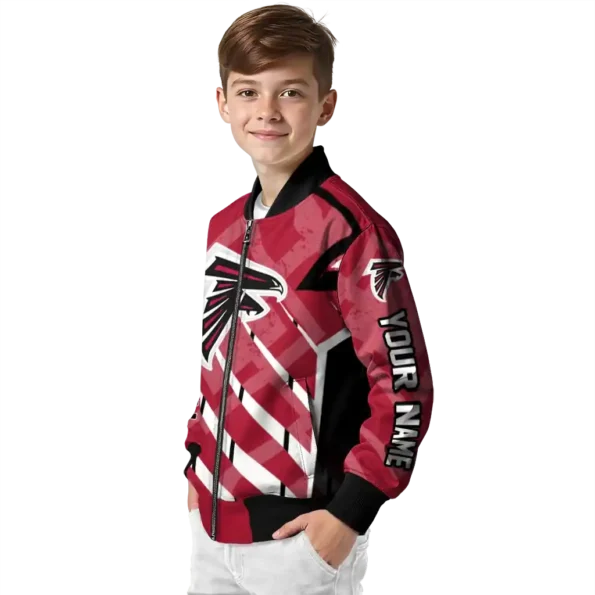 personalized atlanta falcons chevron angles red bomber jacket trendy