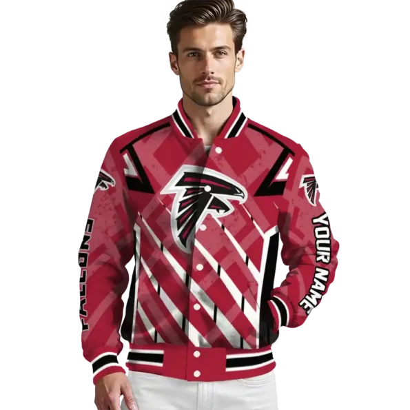 personalized atlanta falcons chevron angles red varsity jacket high quality.webp