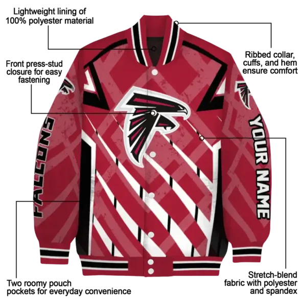 personalized atlanta falcons chevron angles red varsity jacket new arrival.webp