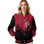 personalized atlanta falcons flame border red black varsity jacket best selling.webp