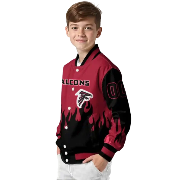 personalized atlanta falcons flame border red black varsity jacket trendy.webp
