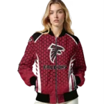 personalized atlanta falcons hexagon grid red bomber jacket best selling