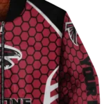personalized atlanta falcons hexagon grid red bomber jacket best selling