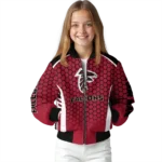 personalized atlanta falcons hexagon grid red bomber jacket best selling
