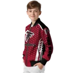 personalized atlanta falcons hexagon grid red bomber jacket best selling