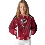 personalized atlanta falcons hexagon grid red varsity jacket best selling.webp