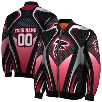 personalized atlanta falcons mesh chest black crocs black bomber jacket fashion forward