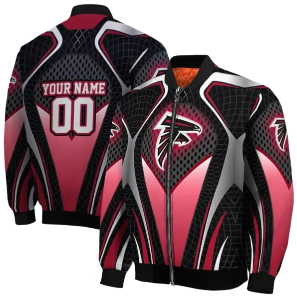 personalized atlanta falcons mesh chest black crocs black bomber jacket fashion forward