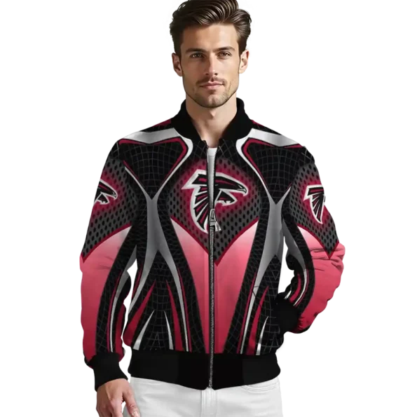 personalized atlanta falcons mesh chest black crocs black bomber jacket high quality