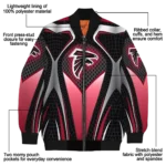personalized atlanta falcons mesh chest black crocs black bomber jacket best selling