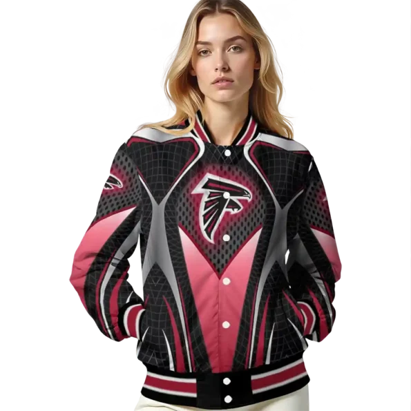 personalized atlanta falcons mesh chest black crocs black varsity jacket latest model.webp