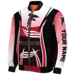 personalized atlanta falcons mesh effect red black bomber jacket best selling