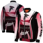 personalized atlanta falcons mesh effect red black bomber jacket best selling