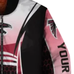personalized atlanta falcons mesh effect red black bomber jacket best selling
