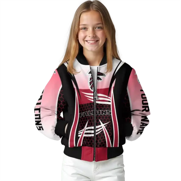 personalized atlanta falcons mesh effect red black bomber jacket top rated